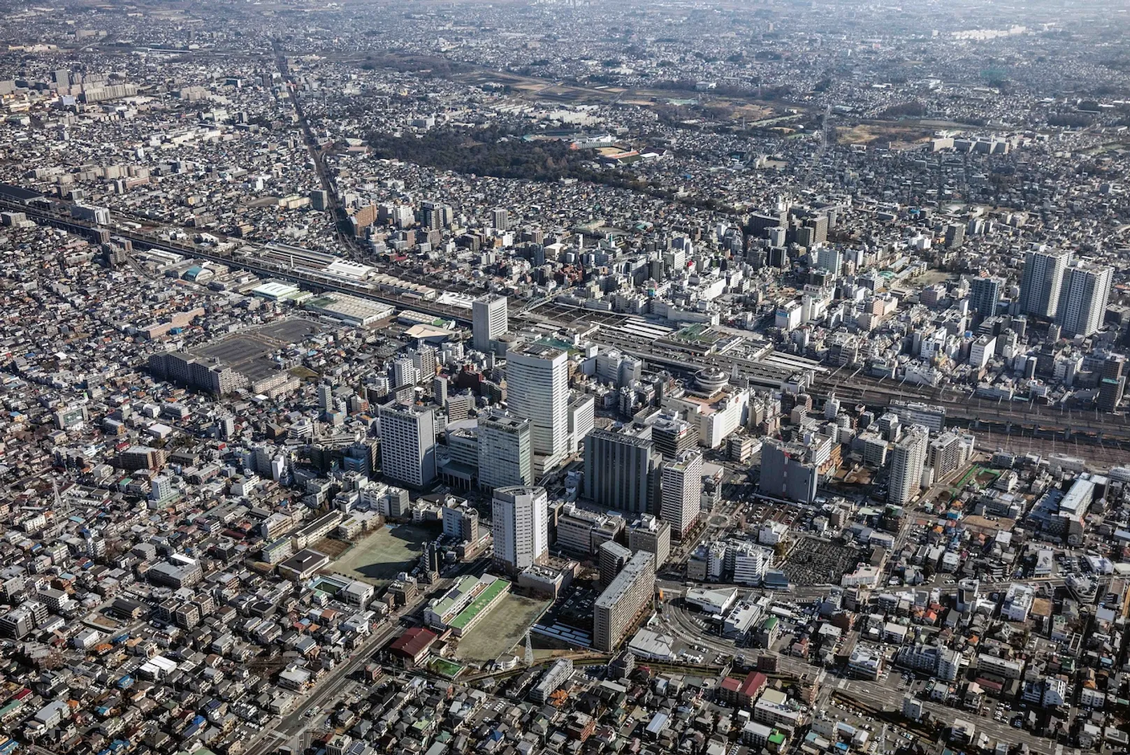 大宮駅周辺空撮