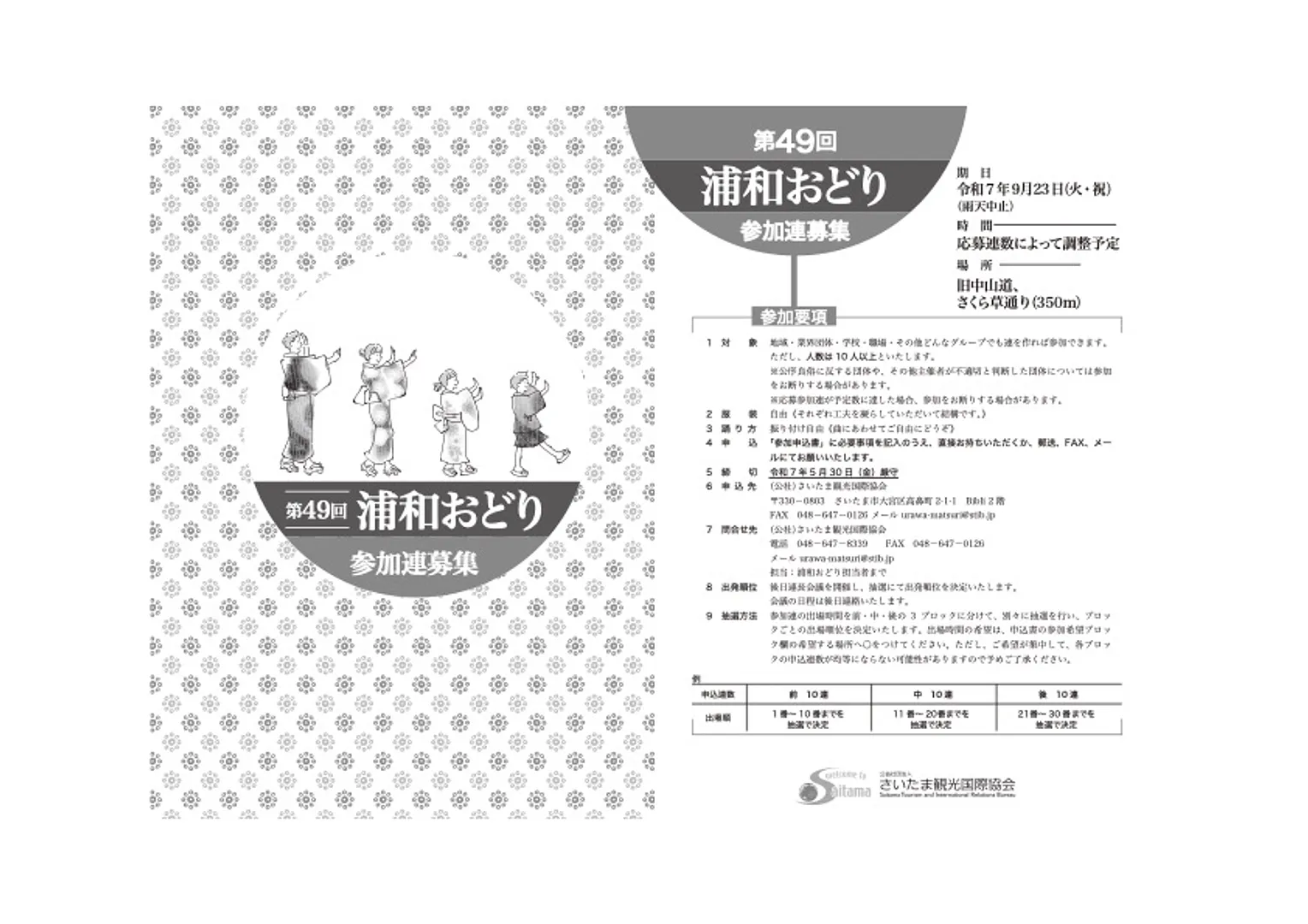 2025浦和おどり参加連募集概要