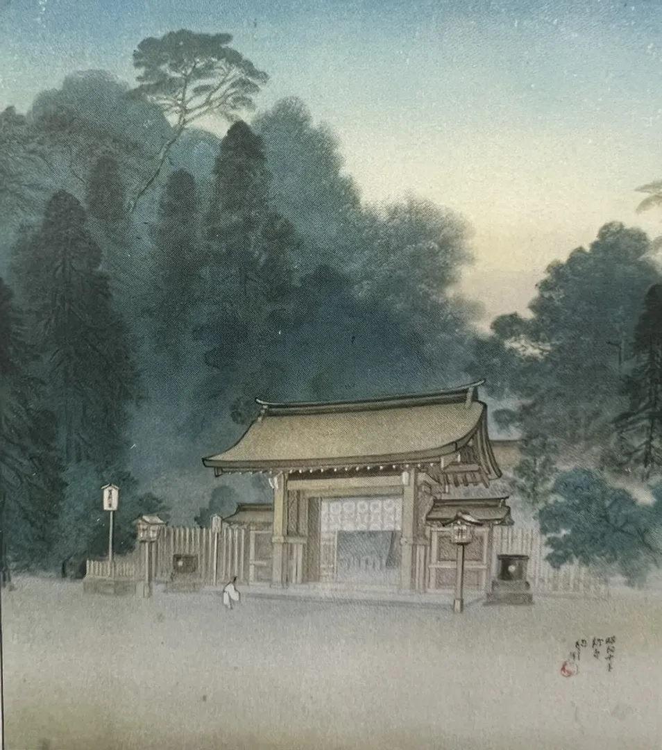 吉田初三郎筆「官幣大社氷川神社午前」