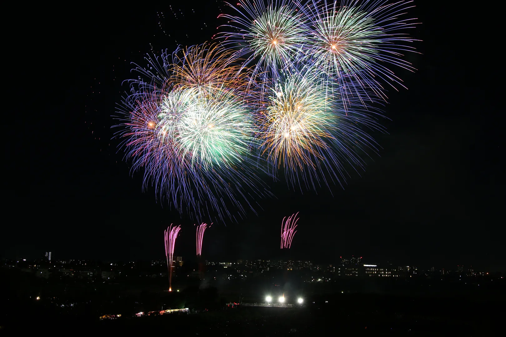さいたま市花火大会 大和田公園会場の様子