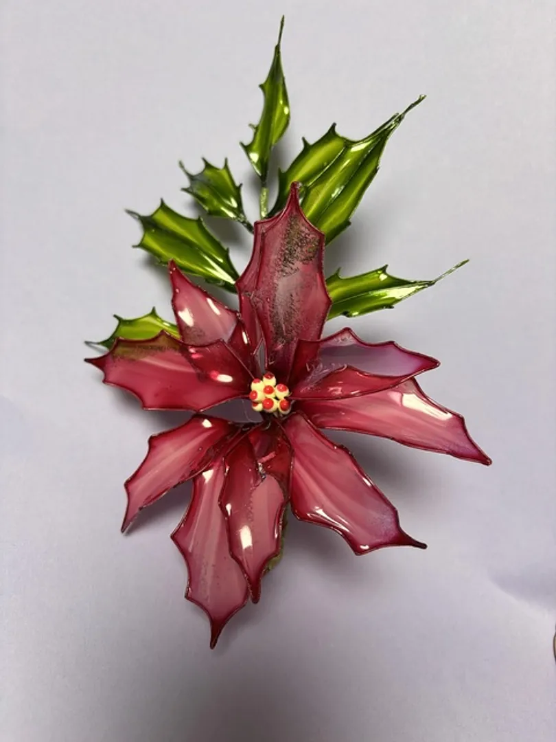 クラフトハートトーカイ（コクーンシティ店）12月ディップアートでポインセチアワークショップ