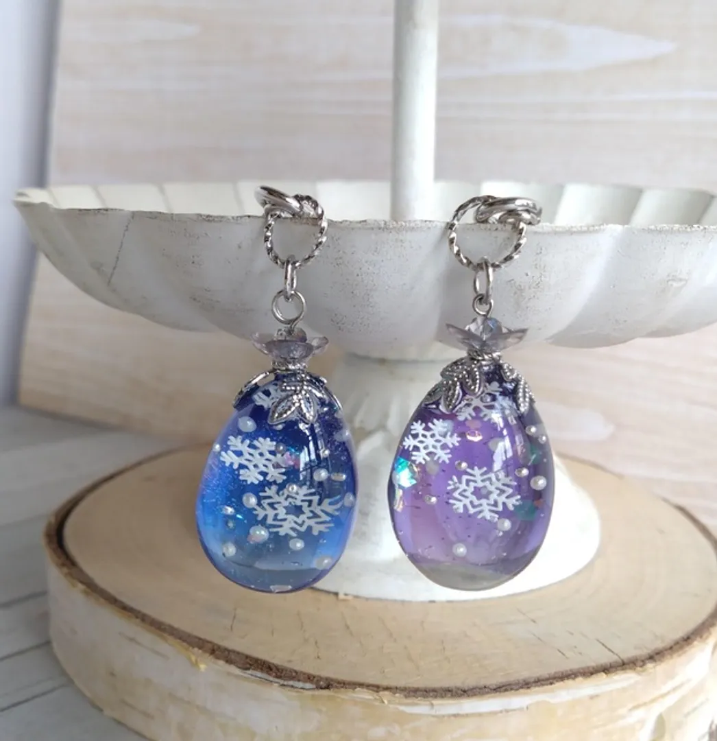 クラフトハートトーカイ（コクーンシティ店）12月雪降る夜の卵型バッグチャームワークショップ