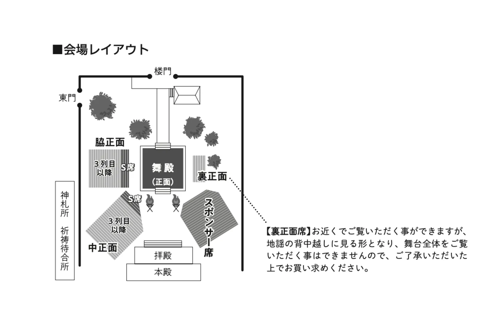 第45回記念大宮薪能 会場レイアウト
