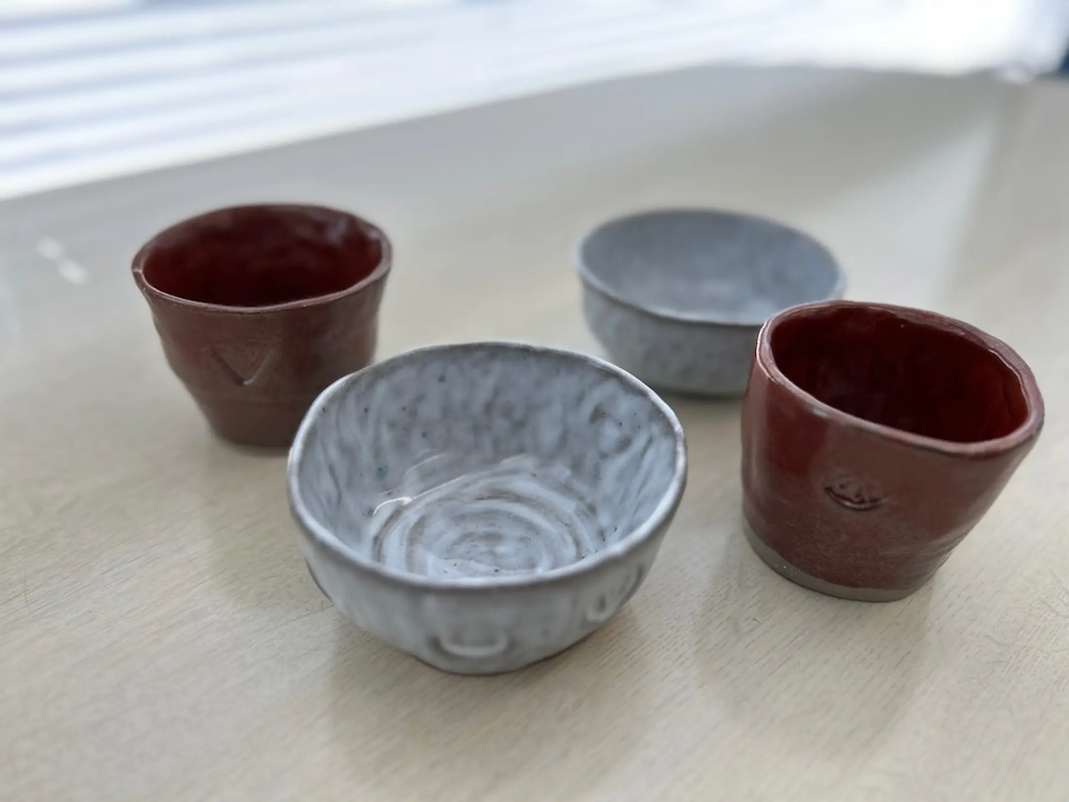 陶芸体験で作った器の完成品